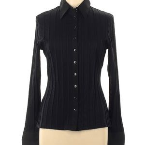 Anne Fontaine Refrain Black Button Down Size 44